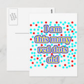 30 rode Stippen Briefkaart (Voorkant / Achterkant)