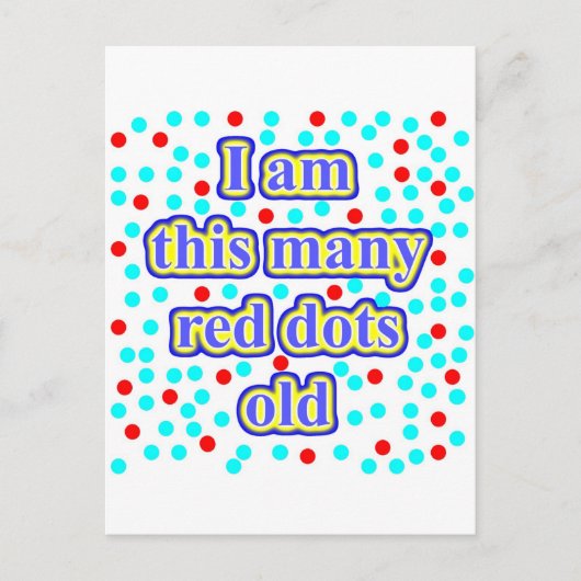 30 rode Stippen Briefkaart (Voorkant)