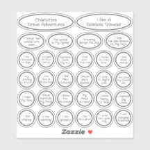 30 Schattigee Black & White Reisbevestiging Sjablo