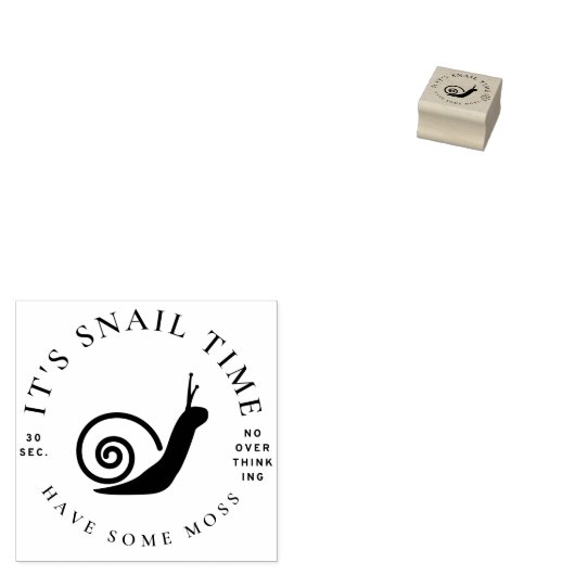30 seconden geen denkende slakkenstempel rubberstempel (Gestempeld)