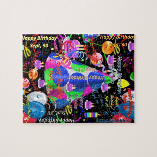 30 september Jigzaag Puzzle Legpuzzel (Horizontaal)