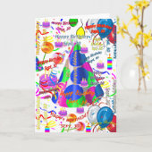 30 september, Wenskaart op zaterdag Gevouwen Kaart (Gele Bloem)