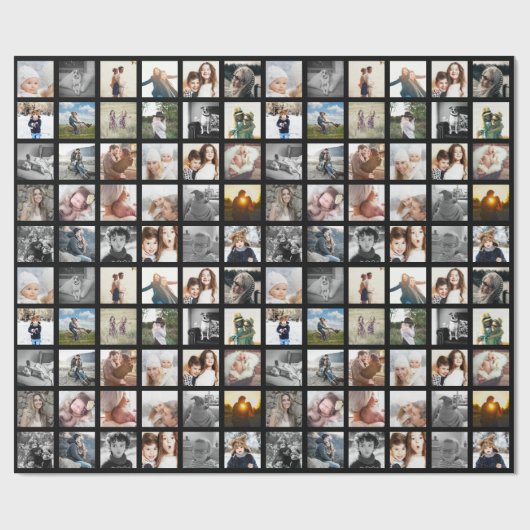 30 Square Photo Collage Cadeaupapier (Vlak)