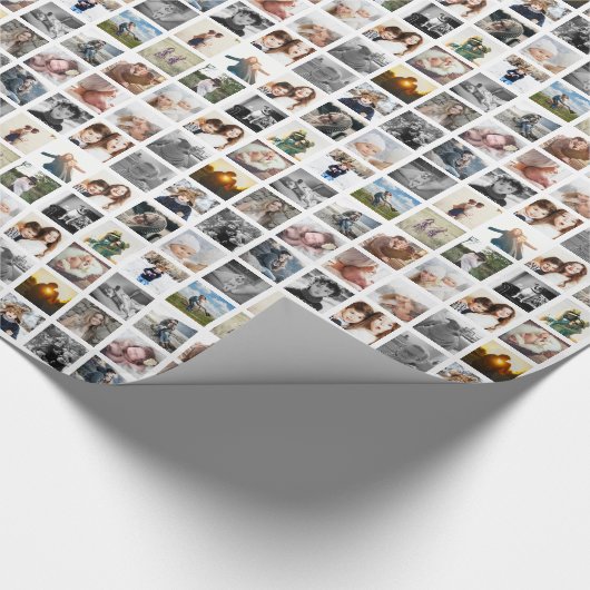 30 Square Photo Collage Cadeaupapier (Hoek)