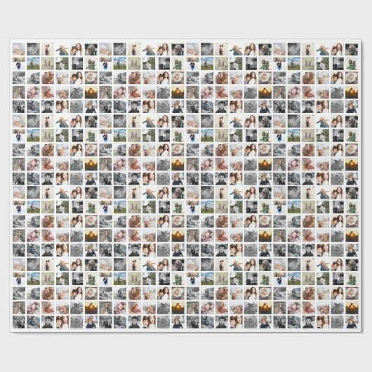 30 Square Photo Collage Cadeaupapier (Vlak)