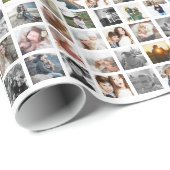 30 Square Photo Collage Cadeaupapier (Rol Hoek)