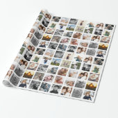 30 Square Photo Collage Cadeaupapier (Uitgerold)
