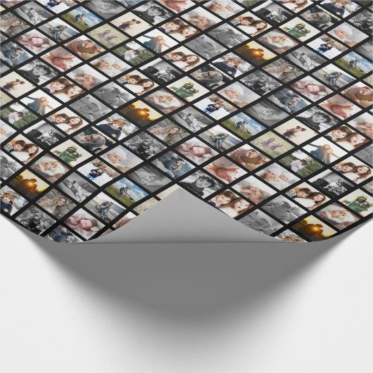 30 Square Photo Collage Cadeaupapier (Hoek)