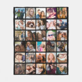 30 Square Photo Collage Sjabloon Fleece Deken (Voorkant)