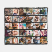 30 Square Photo Collage Sjabloon Fleece Deken (Voorkant (Horizontaal))