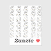 30-Sticker Metallic Gold 3D-muziek Sticker (Vel)