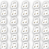 30-Sticker Metallic Gold 3D-muziek Sticker (Voorkant)