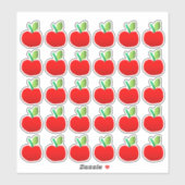 30 Stickers van rode appels (Vel)