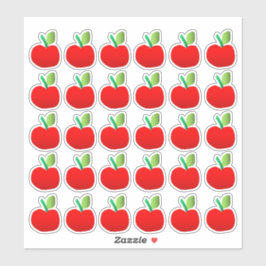 30 Stickers van rode appels