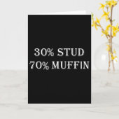 30% Stier 70% Muffin Grappige Valentijnsdag Citate Kaart (Gele Bloem)