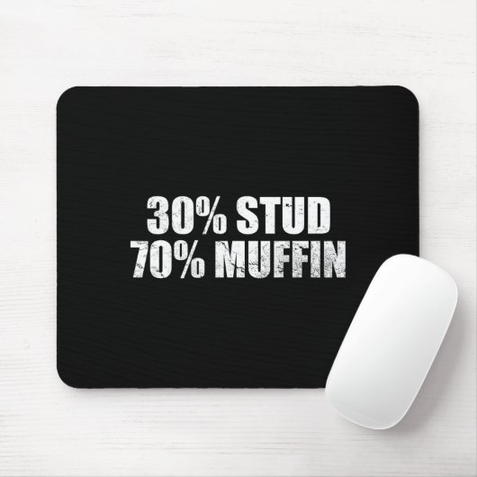 30% Stud 70% Muffin Funny Father's Day Valentines  Muismat (Met muis)