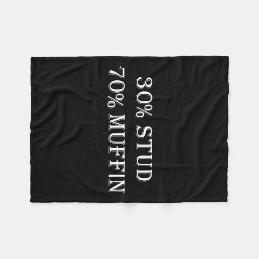 30% Stud 70% Muffin Funny Valentijn Gezegden Fleece Deken (Voorkant (Horizontaal))