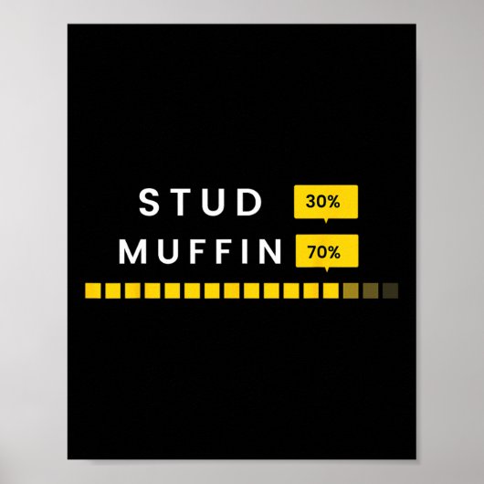 30 Stud 70 Muffin Gezegde Vaderdag Mannen Vrouwen  Poster (Voorkant)