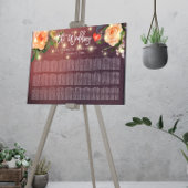 30 Tabel Bourgogne Rode Floral Wedding Seating Cha Poster