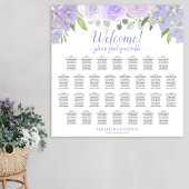 30 Tabel Lavender Floral Wedding Seating Chart Poster