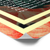 30 Tabellen Grafiek Tropisch Floral Gold Lijst Poster (Hoek)