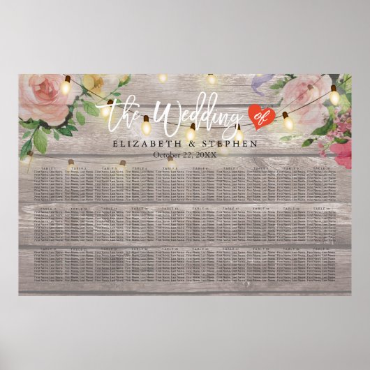 30+ Tabellen Houtmoeren Koord- en tekenreekslampje Poster (Voorkant)