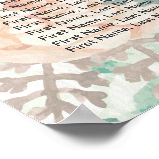 30+ Tabellen Waterverf Floral Wedding Seating Char Poster (Hoek)