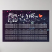 30+ Tables Wedding Seating Chart Mason Jar Lights Poster (Voorkant)