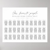 30 Tafels Ons Favoriete Personen Zitplaatsindeling Poster (Voorkant)