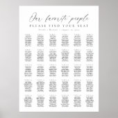 30 tafels Onze favoriete mensen Zitplaatskaart Poster (Voorkant)