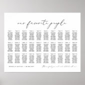 30 Tafels Onze favoriete Mensen Zitschema Plan Poster (Voorkant)