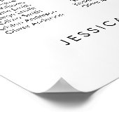 30 Tafels Onze favoriete Mensen Zitschema Plan Poster (Hoek)