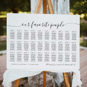 30 Tafels Stoelenplan voor onze favoriete mensen Poster
