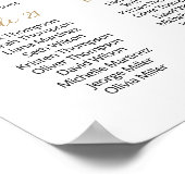 30 Tafels Vind Je Plaats Zitplaatsindeling Plan Poster (Hoek)