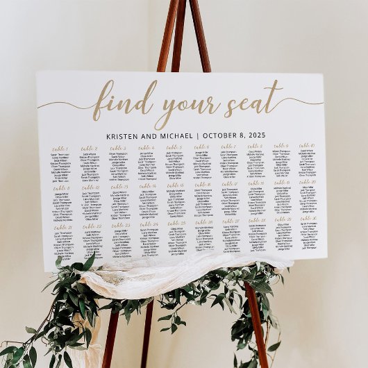 30 Tafels Vind Je Plaats Zitplaatsindeling Plan Poster