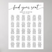 30 Tafels Vind Je Stoel Zitplaats Chart Poster (Voorkant)