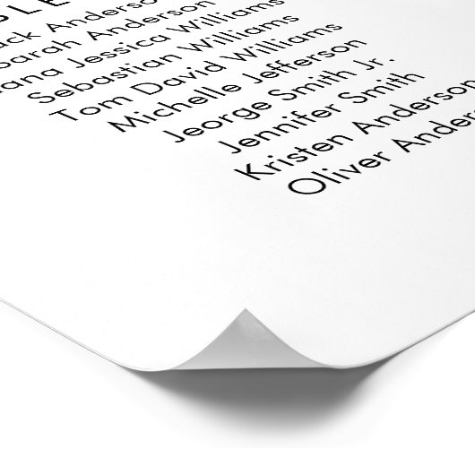 30 tafels Vind uw zitplaatskaart Poster (Hoek)