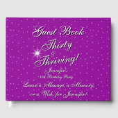 30 & Thriving Pink Paarse 30e verjaardag Gastenboek (Voorkant)