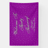 30 & Thriving Pink Paarse 30e verjaardag Spandoek (Verticaal)