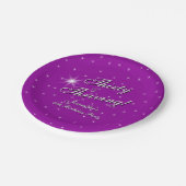 30 & Thriving, Roze Paarse 30ste Verjaardag 7" Papieren Bordje (Gekanteld)