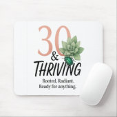 30 & Thriving – Verjaardag van Succulent en Kever Muismat (Met muis)