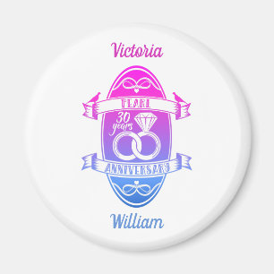 30 traditionele parel 30e trouwdag magneet