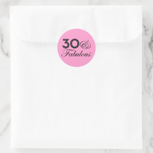 30 & Uitstekend Gift Ronde Sticker (Tas)