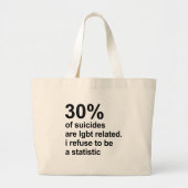 30% van de zelfmoorden heeft een lage bloeddruk grote tote bag (Voorkant)