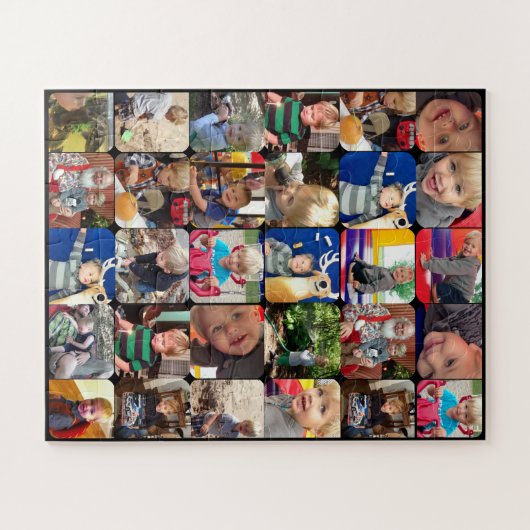 30 van uw familie en vrienden fotocollage legpuzzel (Horizontaal)