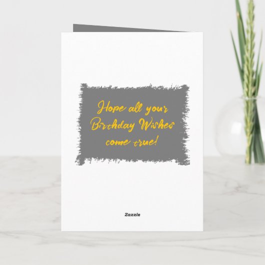 30 Vandaag Voeg foto en naam toe Grijs Geel Verjaa Kaart (Achterkant)