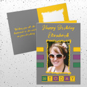 30 Vandaag Voeg foto en naam toe Grijs Geel Verjaa Kaart