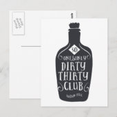 30 Verjaardag 30 jaar oud Dirty 30 Briefkaart (Voorkant / Achterkant)