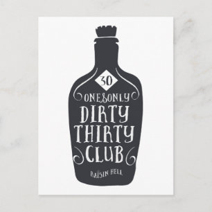 30 Verjaardag 30 jaar oud Dirty 30 Briefkaart