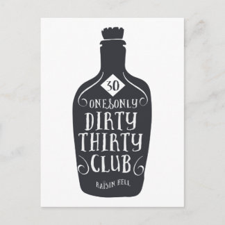 30 Verjaardag 30 jaar oud Dirty 30 Briefkaart
